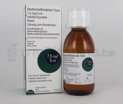 DEXTROMETHORPHAN TEVA 180 ML SIROOP (geneesmiddel)