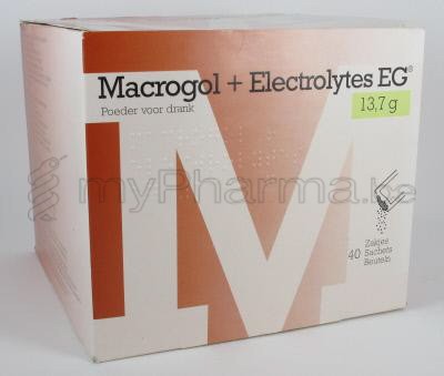 MACROGOL + ELECTROLYTES EG 13,7 G POEDER VOOR DRANK 40 ZAKJES   (geneesmiddel)